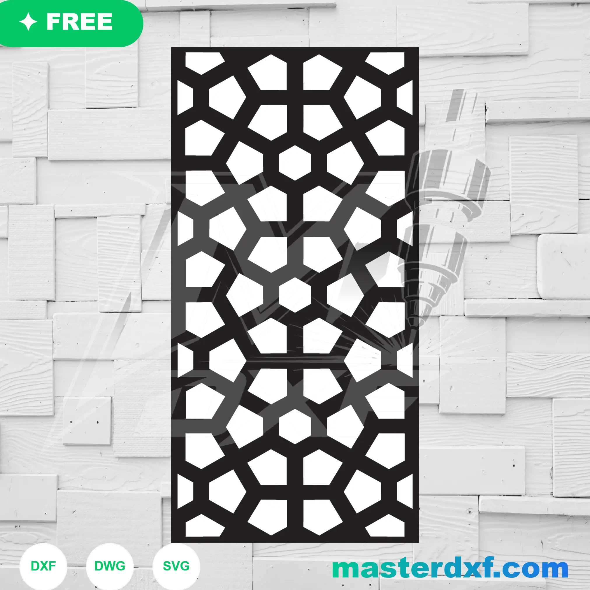 Fluid Art Deco Wave Lattice Screen for High-Privacy CNC Routing DXF File